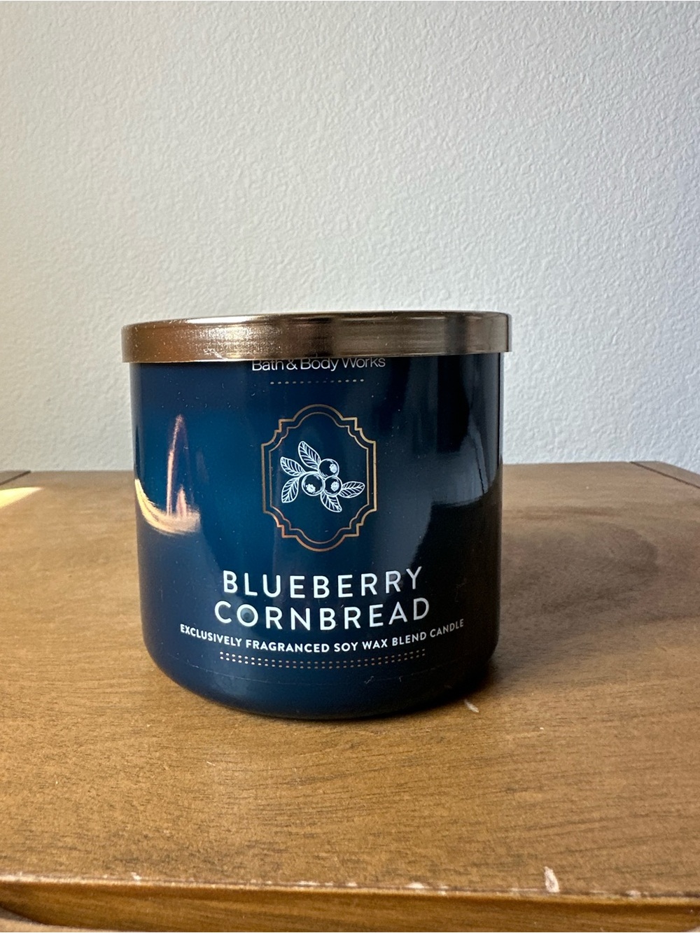 NEW Bath & Body Works Blueberry Cornbread 3 wick candle NEW